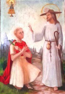 Peinture de Saint Jacques et Saint Alban