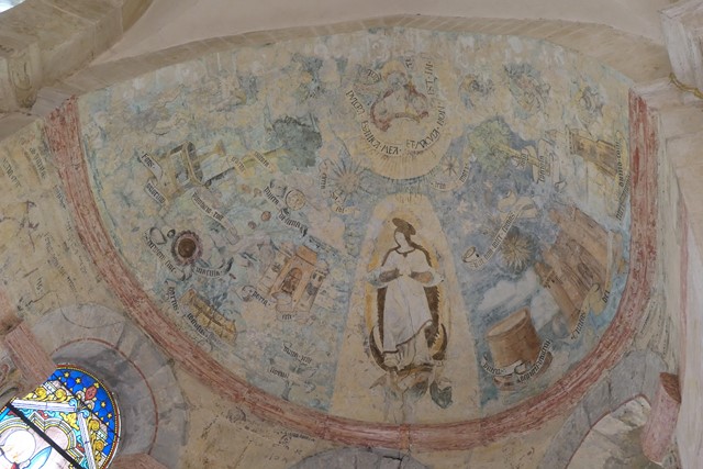 Fresque dans la chapelle de la Vierge